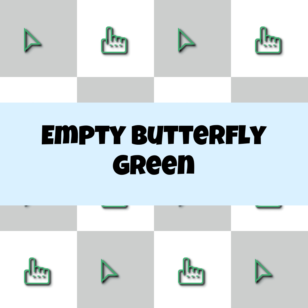 Preview Empty Butterfly Green custom cursor pack